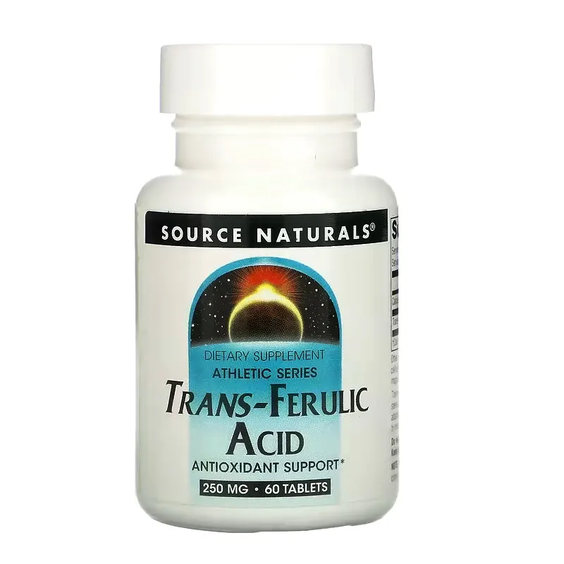 Trans ferulic acid, Athletic Series,acido ferulico 60 tab. Source Naturals