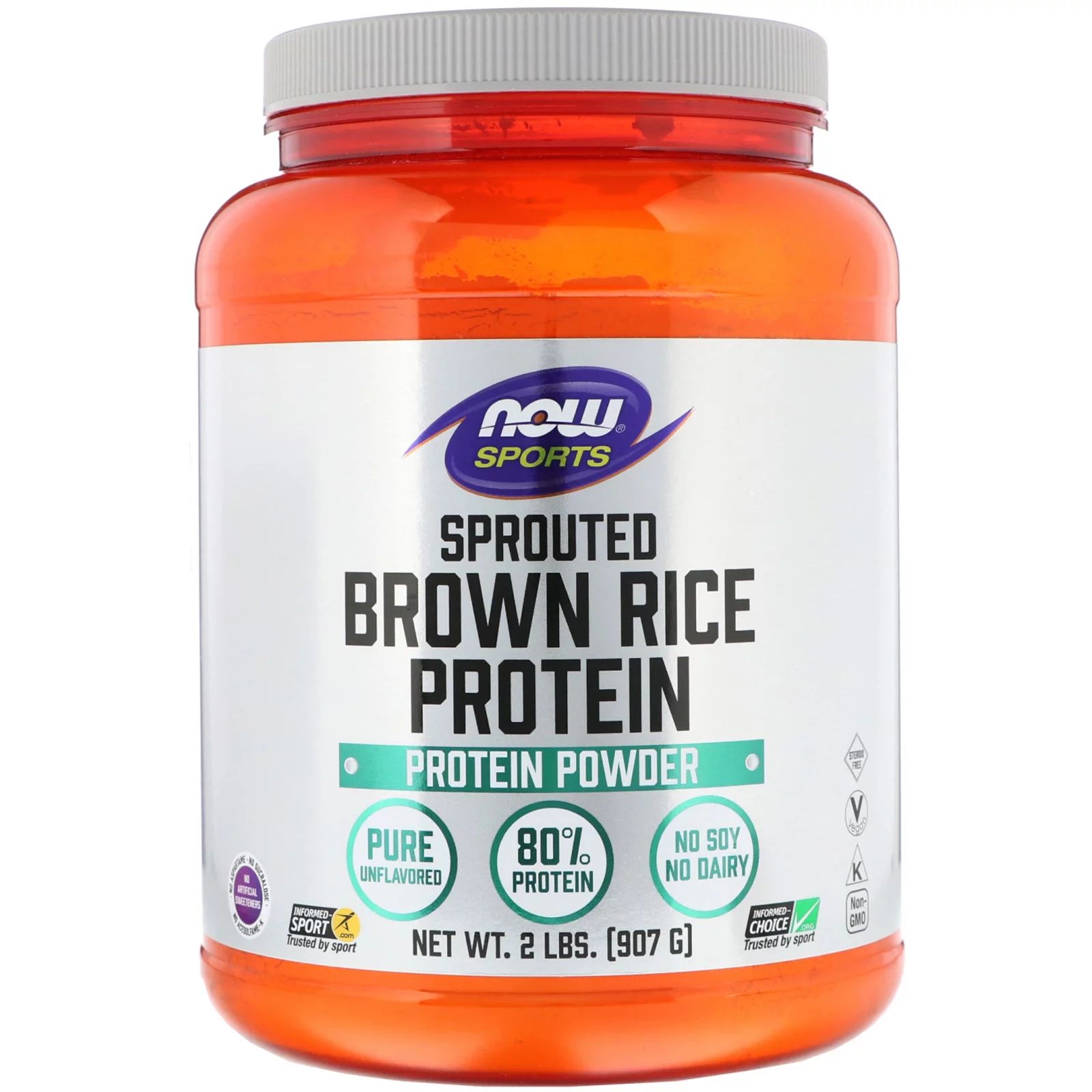 Sprouted Brown Rice Protein (proteine del riso integrale) 907 g Now Sports