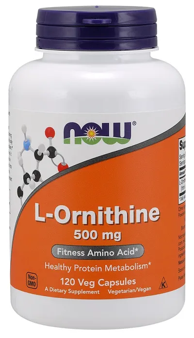 L-Ornithine 500mg 120 caps. Now Foods